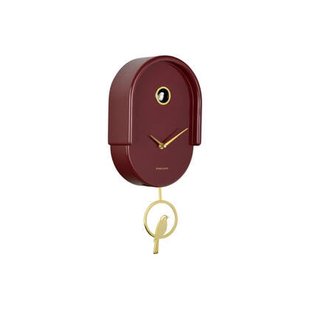 Karlsson - Wandklok Tweet - Bordeauxrood