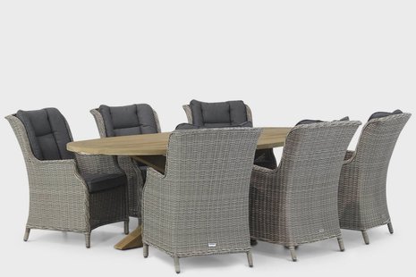 Garden Collections Aberdeen/Boston 240 cm ovaal dining tuinset 7-delig