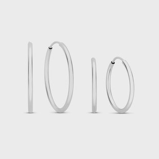 Isabel Bernard Cadeau d'Isabel 14 karaat witgouden oorbellen set voor dames