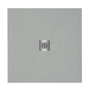 ZEZA Grade douchevloer - 100x100cm - antislip - antibacterieel - mineraalmarmer - vierkant - mat perla (lichtgrijs) 400000000000020022