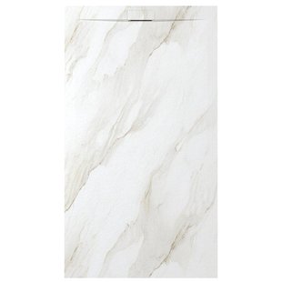 Zenon Essenza Minimal douchevloer - 100x100cm - antislip - antibacterieel - mineraalmarmer - vierkant - Marble gold (wit) 400000000000044775