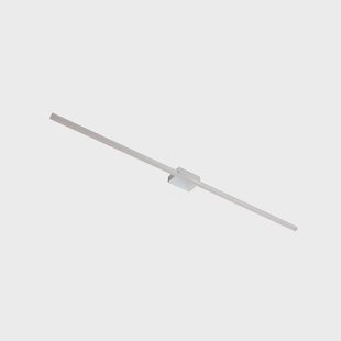 Lucande LED spiegellamp Kivana, chroom, metaal, 120 cm, IP44 - Badkamer - Modern - Aluminium - Hoekig