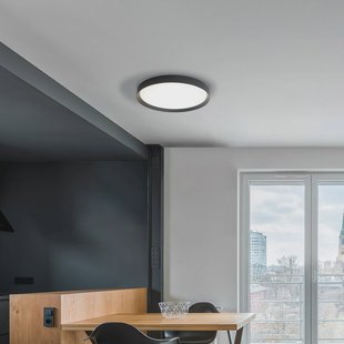 ACB ILUMINACIÓN LED plafondlamp Minsk, zwart, Ø 60 cm, Casambi, 42 W, CCT