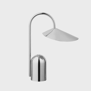 Arum LED tafellamp op batterijen, roestvrij staal, hoogte 30 cm ferm LIVING - Woonkamer - Designer - 1 lamp