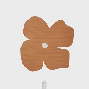 Poesie LED wandlamp, bruin, Ø 37 cm ferm LIVING - Kinderkamer - Scandinavisch - Hout - 1 lamp