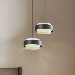 Viokef LED hanglamp Donal, Ø 17 cm, zwart, metaal