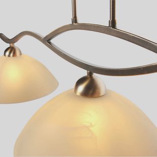 Steinhauer Hanglamp Anthea, 3-lamps, brons, metaal, glas, E27