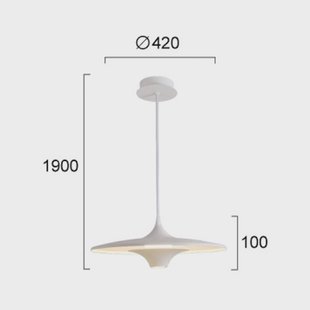 Viokef LED hanglamp Rene, wit, Ø 42 cm, metaal