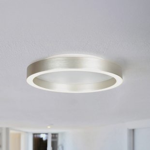 Steinhauer LED plafondlamp Ringlux staalgrijs, Ø 30 cm, metaal, 2.700 K