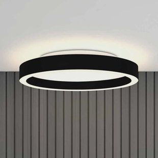 Steinhauer LED plafondlamp Ringlux, zwart, Ø 30 cm, metaal, 2.700 K