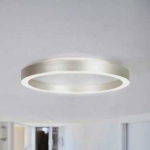 Steinhauer LED plafondlamp Ringlux, staalgrijs, Ø 40 cm, metaal, 2.700 K