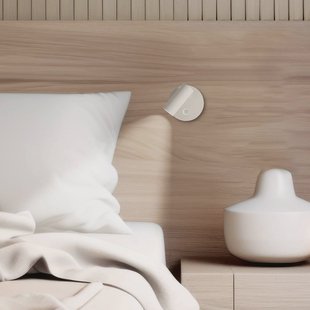 Viokef LED wandlamp Tara, wit, Ø 9 cm, metaal