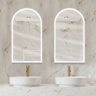 Badkamerspiegel Met Verlichting Renzo 2 Arche - Rechthoekig - 90x50 Cm