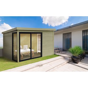 Solid Tuinhuis Superia Visio Seda - Groen - 303x303cm