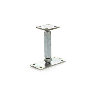 Solid Paalhouder H-vorm Verstelbaar Aluminium 145-220mm