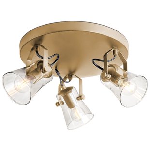 Home Sweet Home Opbouwspot Edge - Messing - D30cm - 3xe14