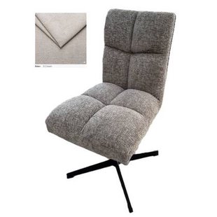 PTMD Milan Dining Chair Swivel Cream