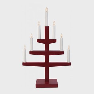 Star Trading Trapp adventslamp 54 cm rood