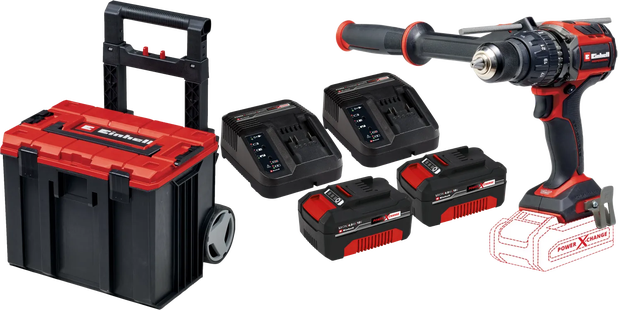 Einhell TP-CD 18/120 Li-i BL Solo 4,0 Ah Accu (2x) E-Case L Starterspakket