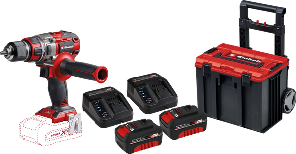 Einhell TP-CD 18/80 Li BL Solo 4,0 Ah Accu (2x) E-Case L Starterspakket