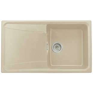 Nord Inox Spoelbak Roxana 1 Kom + Afdruipplaat Ultra Graniet Beige