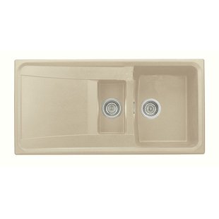 Nord Inox Spoelbak Roxana 1 Kom + 1/2 Kom + Afdruipplaat Beige
