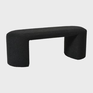 Bank Sara bouclé - zwart - 45x120x44 cm