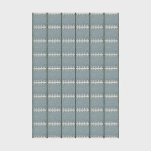 Layered Lilly wollen vloerkleed Blue, 180x270 cm