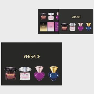 Versace Gift Set Pour Femme Miniature Dylan Blue + Dylan Purple + Bright Crystal + Crystal Noir (4 x 5 ml)