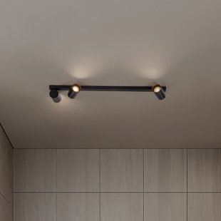 Nova Luce Oso - opbouwspot - 70 x 3,5 x 10,5 cm - zwart