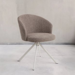 Jesper Home Eetkamerstoel 'Niimi' Revolve White, kleur Saving Greige