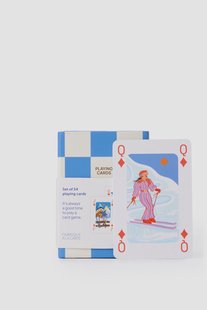 A-journal blauw geblokt kaartspel