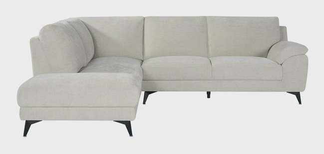 LABEL51 Loungebank 'Santino' Links, Elite stof, kleur Naturel