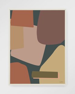 Urban Cotton Wandkleed 'Nuance' 80 x 110cm in Floating Frame - off white