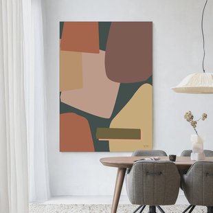 Urban Cotton Wandkleed 'Nuance' 145 x 190cm in Frame - black