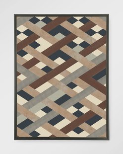Urban Cotton Wandkleed 'Timber' 80 x 110cm in Floating Frame - black