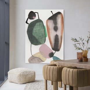 Urban Cotton Wandkleed 'Mobility' 110 x 145cm in Frame - black