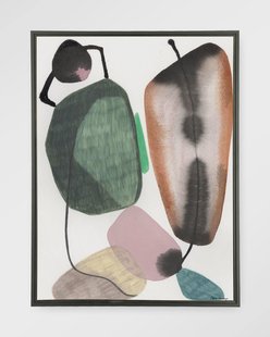 Urban Cotton Wandkleed 'Mobility' 145 x 190cm in Floating Frame - black