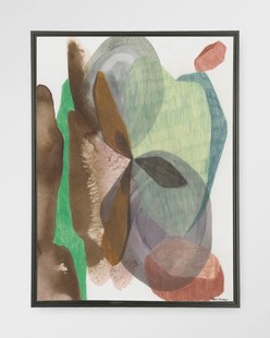Urban Cotton Wandkleed 'Grounding' 80 x 110cm in Floating Frame - black