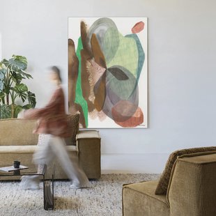 Urban Cotton Wandkleed 'Grounding' 145 x 190cm in Frame - black