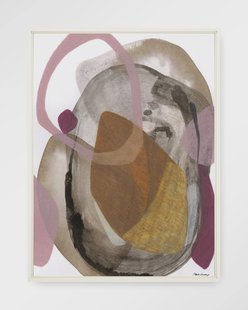 Urban Cotton Wandkleed 'Gravity' 110 x 145cm in Floating Frame - off white
