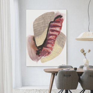 Urban Cotton Wandkleed 'Embrace' 80 x 110cm in Frame - black