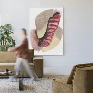 Urban Cotton Wandkleed 'Embrace' 145 x 190cm in Frame - black