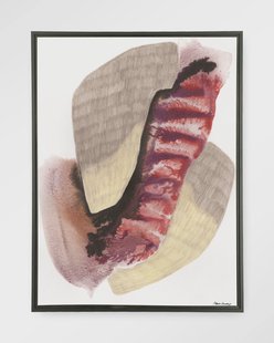 Urban Cotton Wandkleed 'Embrace' 145 x 190cm in Floating Frame - black