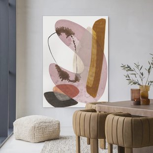Urban Cotton Wandkleed 'Balance' 80 x 110cm in Frame - black