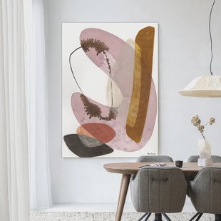Urban Cotton Wandkleed 'Balance' 110 x 145cm in Frame - black