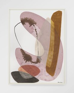 Urban Cotton Wandkleed 'Balance' 110 x 145cm in Floating Frame - off white
