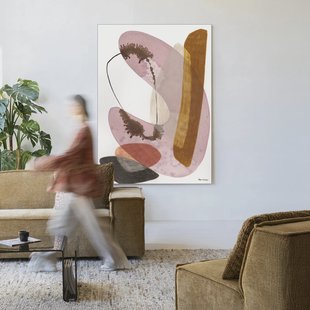 Urban Cotton Wandkleed 'Balance' 145 x 190cm in Frame - black