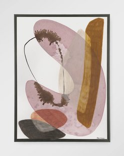 Urban Cotton Wandkleed 'Balance' 145 x 190cm in Floating Frame - black