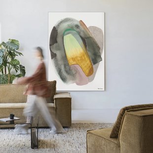 Urban Cotton Wandkleed 'Airborne' 145 x 190cm in Frame - black